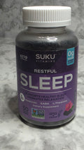 SUKU Restful Sleep, Blackberry Hibiscus, 50 Gummies in the new sealed bottle with front label visible