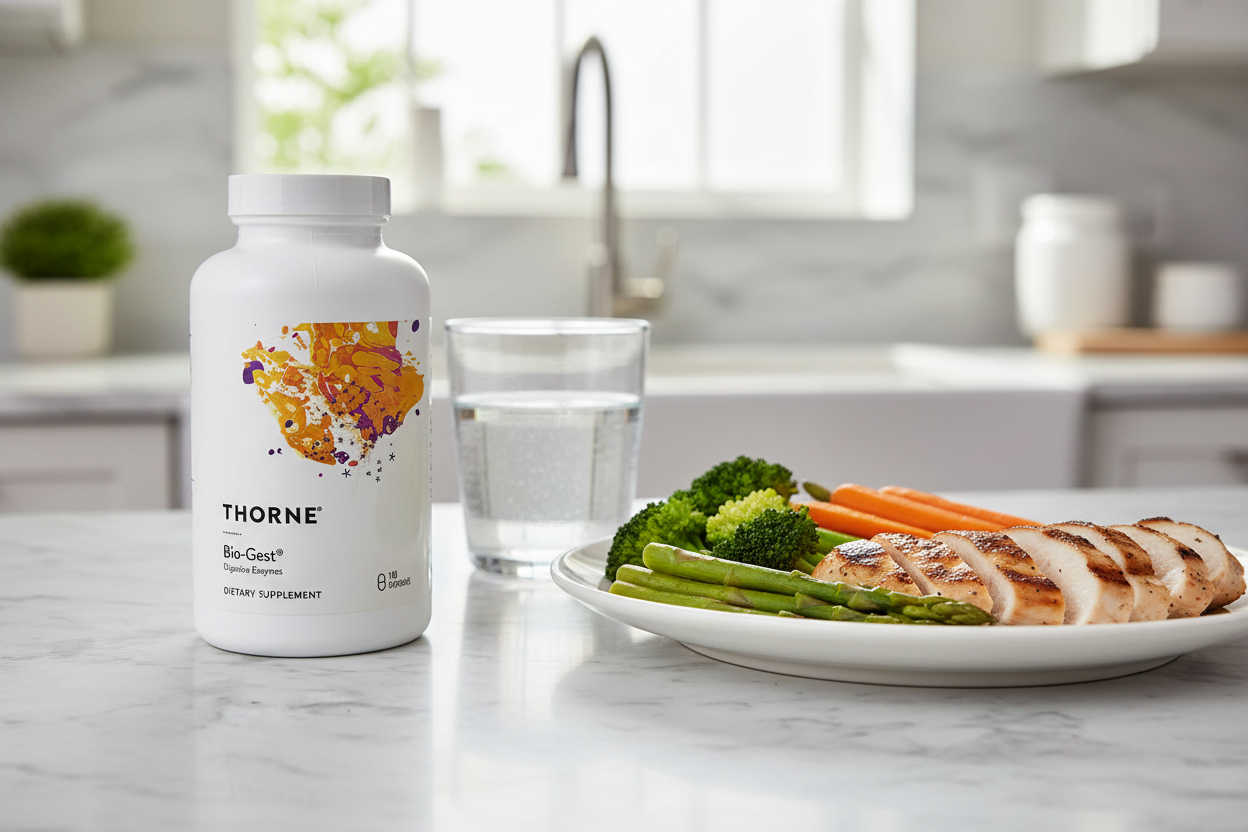 Thorne Bio-Gest – Kitchen Counter with Healthy Meal