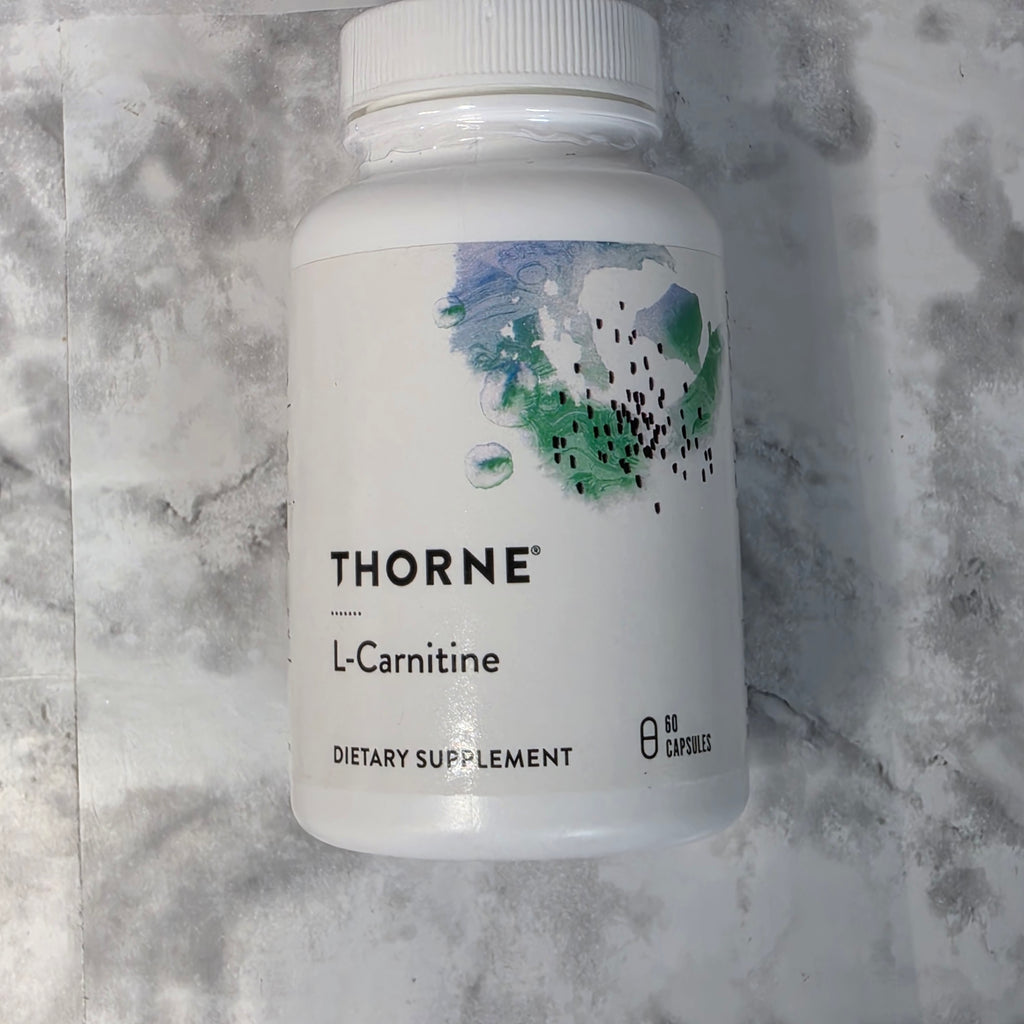 Actual Thorne L-Carnitine 330 mg 60 capsule sealed bottle sold by More4less Outlet