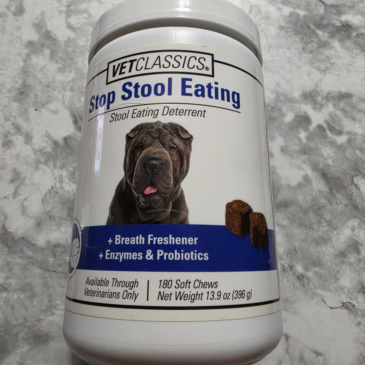 VetClassics Stop Stool Eating 180 soft chews actual new bottle for dogs