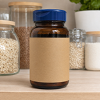 Wiley's Finest Peak DHA 60 softgels — AI-generated pantry context with rear-facing blank-label bottle; actual stocked product is image 1.