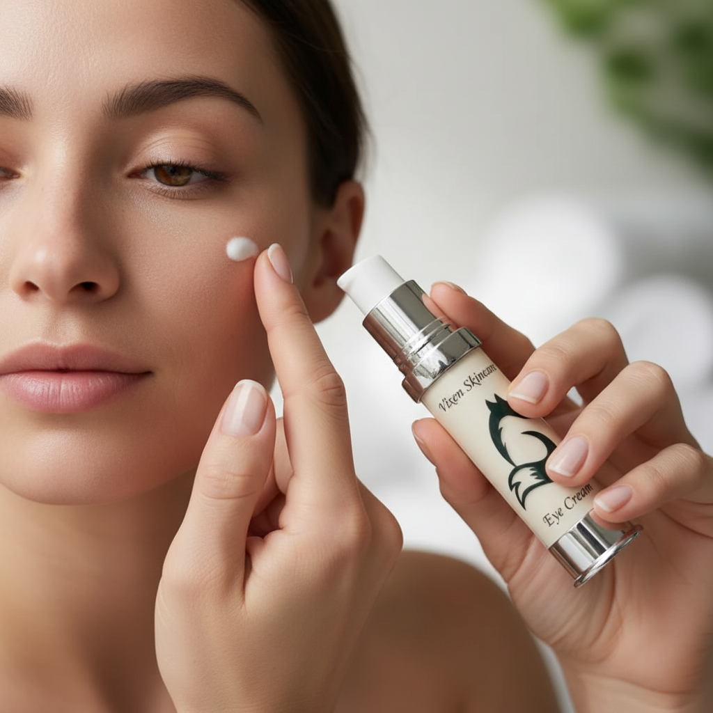 Woman Applying Eye Cream