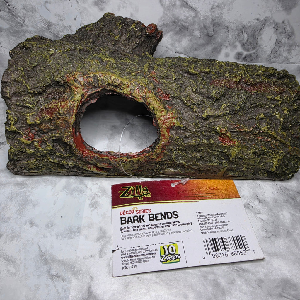Actual Zilla Décor Series Bark Bends Medium reptile and aquarium hide with original hang tag