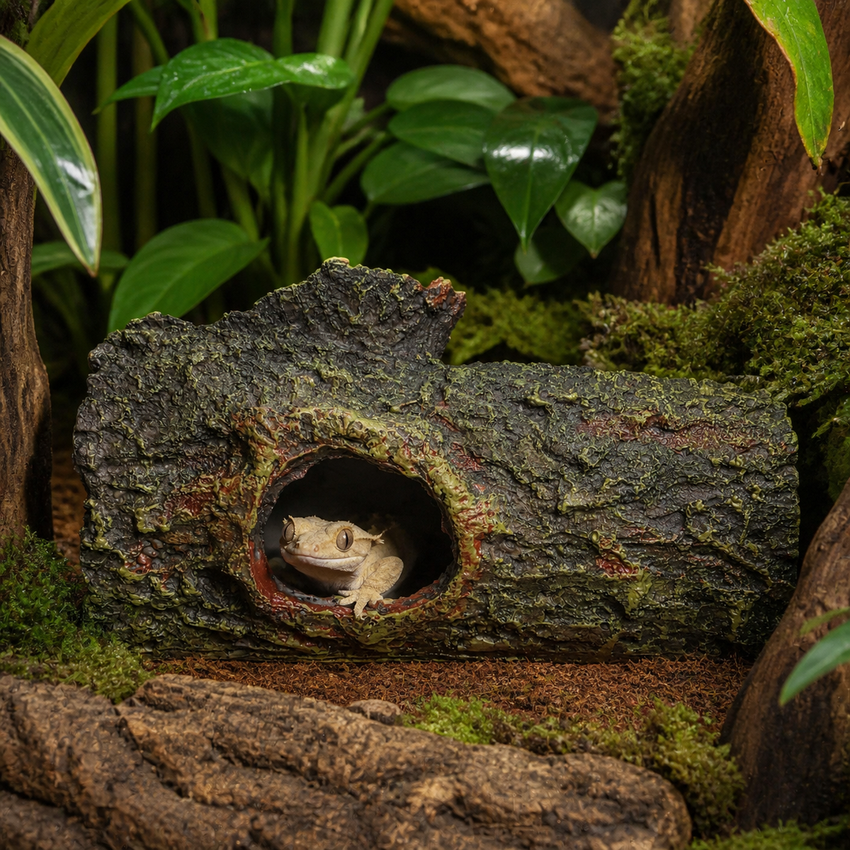 Illustrative context: Zilla Bark Bends Medium in a tropical terrarium; animal and accessories not included