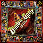 Zombie-Opoly game board with zombie properties, Stagger and Crawl spaces, and Buried corner